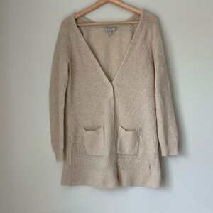 Tan Banana Republic Merino Wool and Alpaca Cardigan
